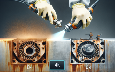 ¿Cómo limpiar superficies oxidadas con sand blast?