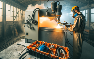 ¿Cómo se realiza el granallado en taller?